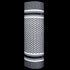 The Condor Multi Wrap in Shemagh Black features geometric black and white patterns with two stripes near the ends, perfect for versatile headwear, displayed against a white background.